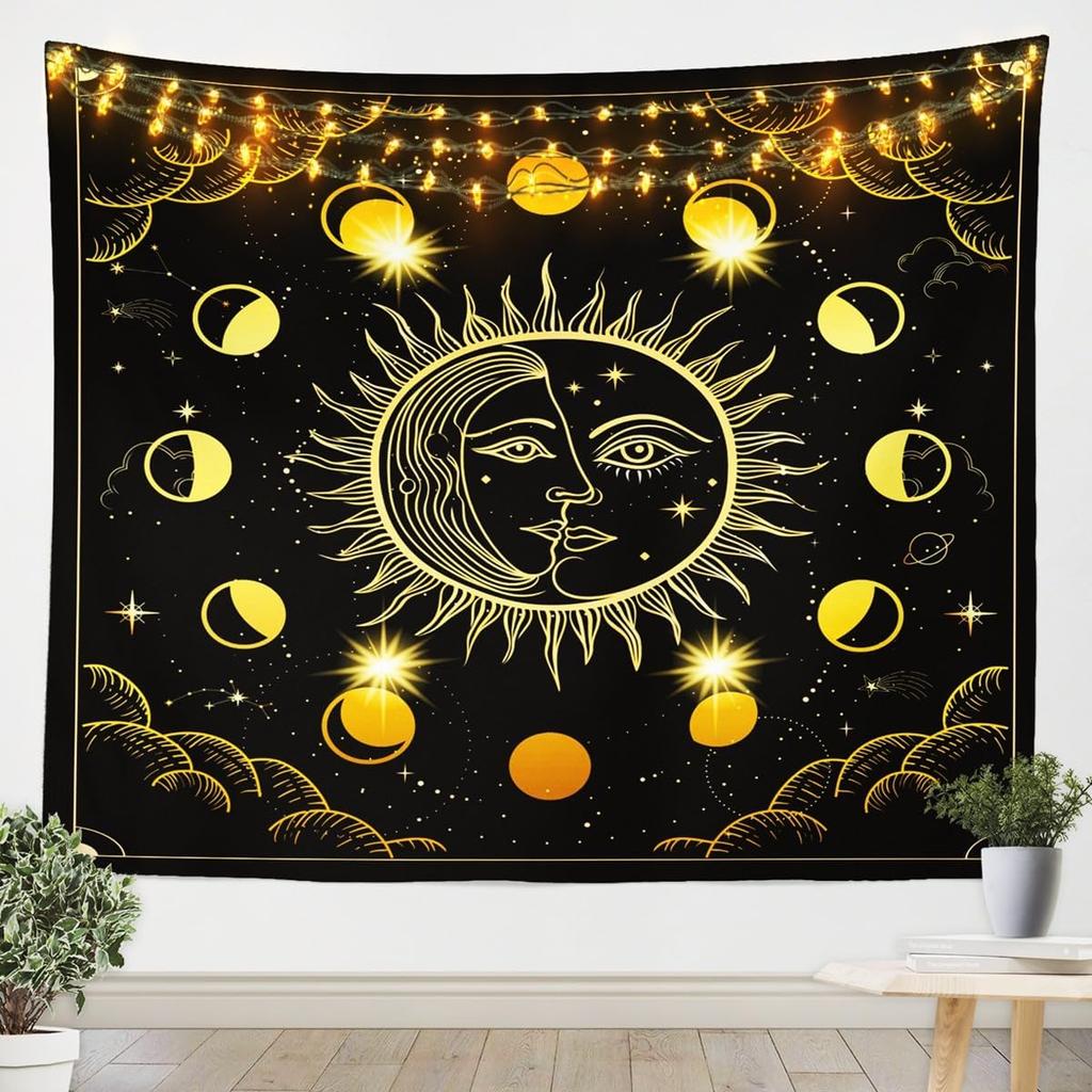 3D Skull Floral Wall Tapestry Rose Death Skull Tapestry, 3D Romantic Skeleton Tapestry For Bedroom Boho Gothic Hanging Wall Art