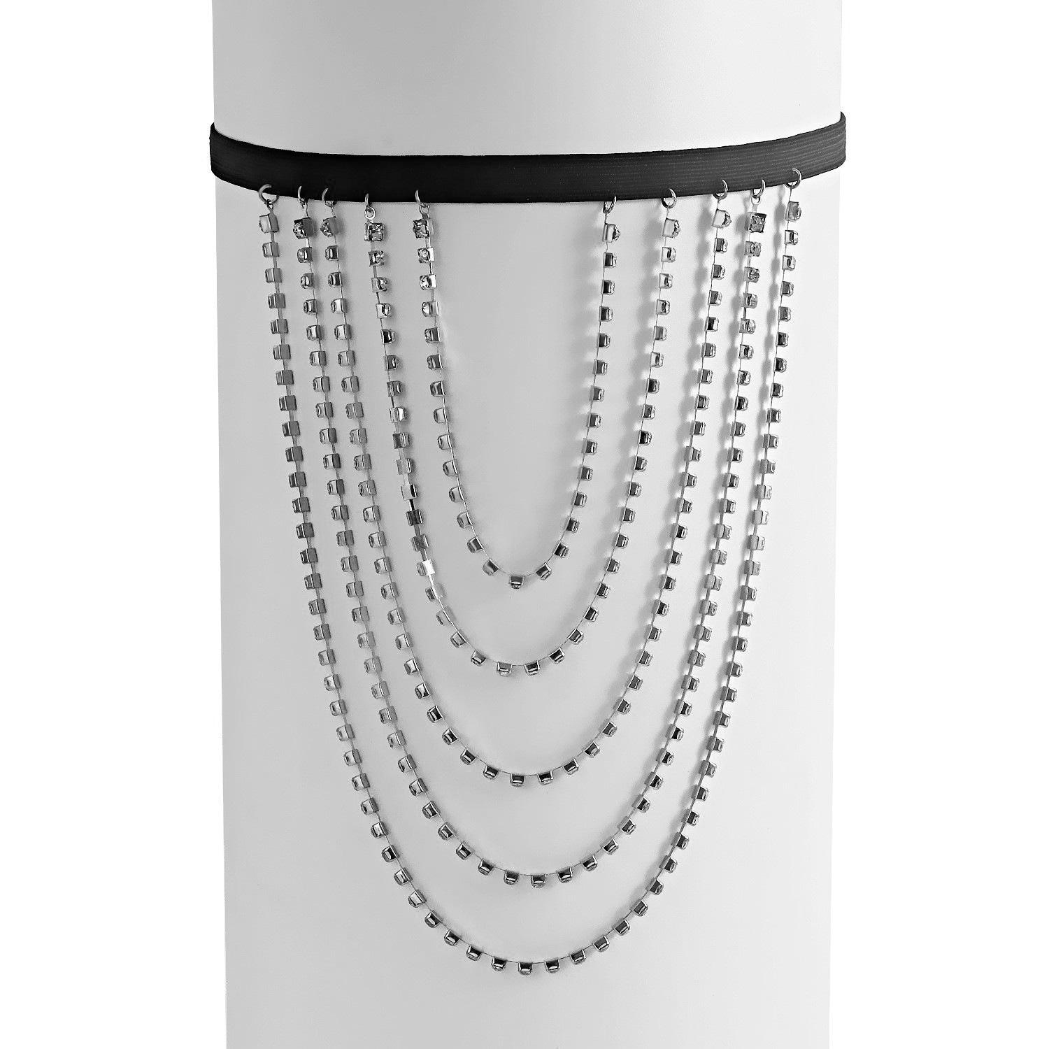 

European and American fashion, personalized nightclub body chain, simple and sexy multi-layer leg chain women s accessories