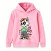 Kids Boys Girls Pullover Hoodie, Cool Hip Hop Cat Cartoon Printed Casual Hooded Sweatshirt, Non Stop Rolling Street Style Comfortable Hoody for Childr