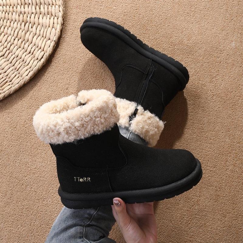 

Retro snow boots women s new winter heightening piled thickened warm cotton boots short boots 40