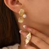 Flower Pearl Stud Earrings: Women's Retro Design, Light Luxury Fashion