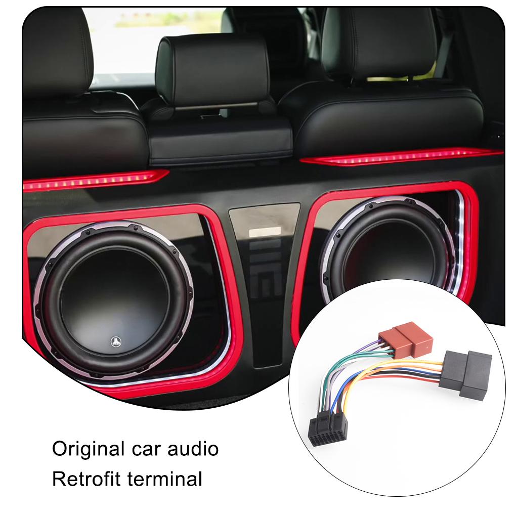 Car Stereo Radio Harness Portable Good Sealing Portable Auto Adapter Wire Harness Connector Durable Wiring Cable