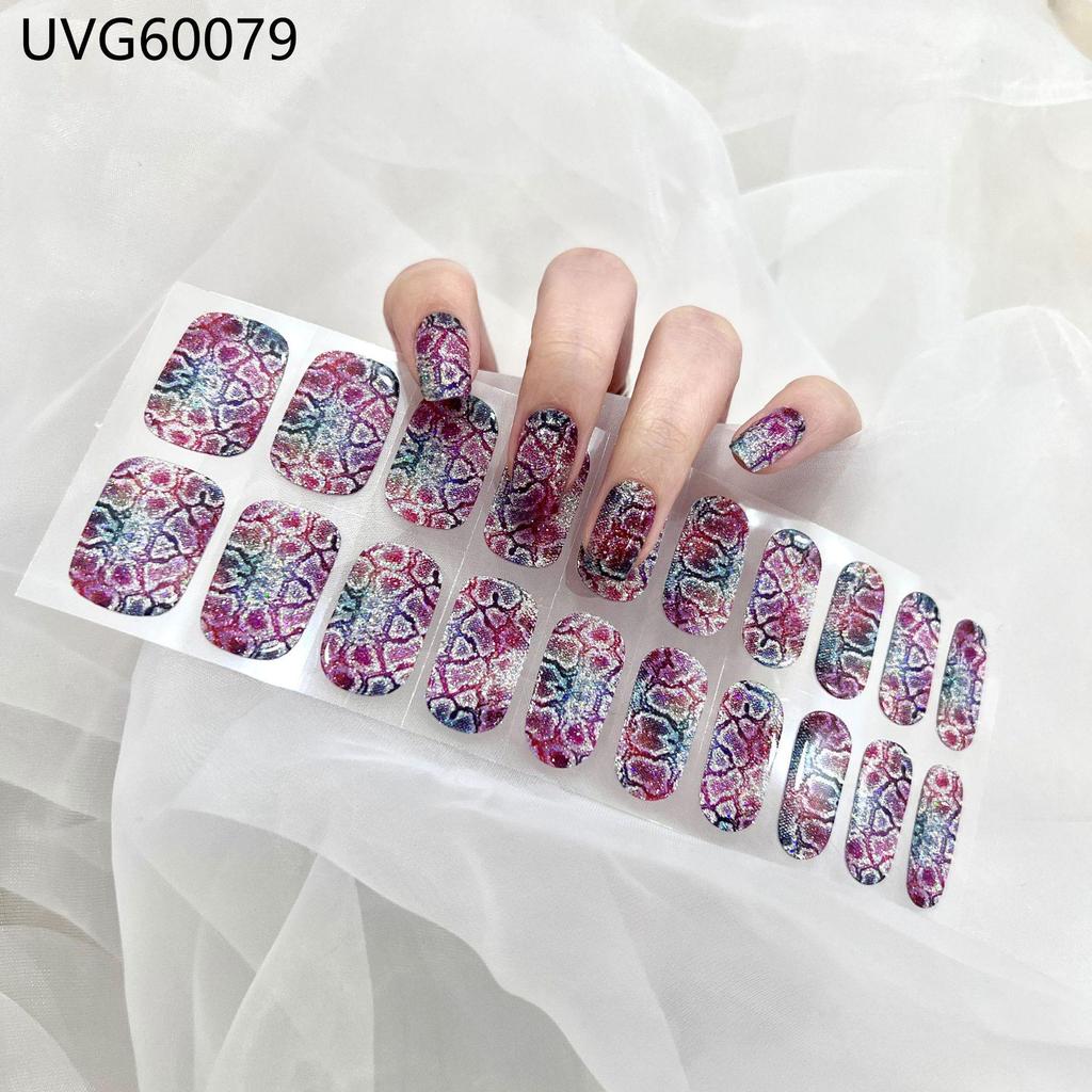 Transparent Nude UV Gel Nail Art Stickers: Semi-Cured, Semi-Baked Manicure Sheets