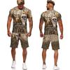 Camo Animal Deer Hunting 3D Print Tees/Shorts/Sets Men's Harajuku T-Shirt Outdoor Sportswear Suits Casual Jogger 2 Piece Outfits