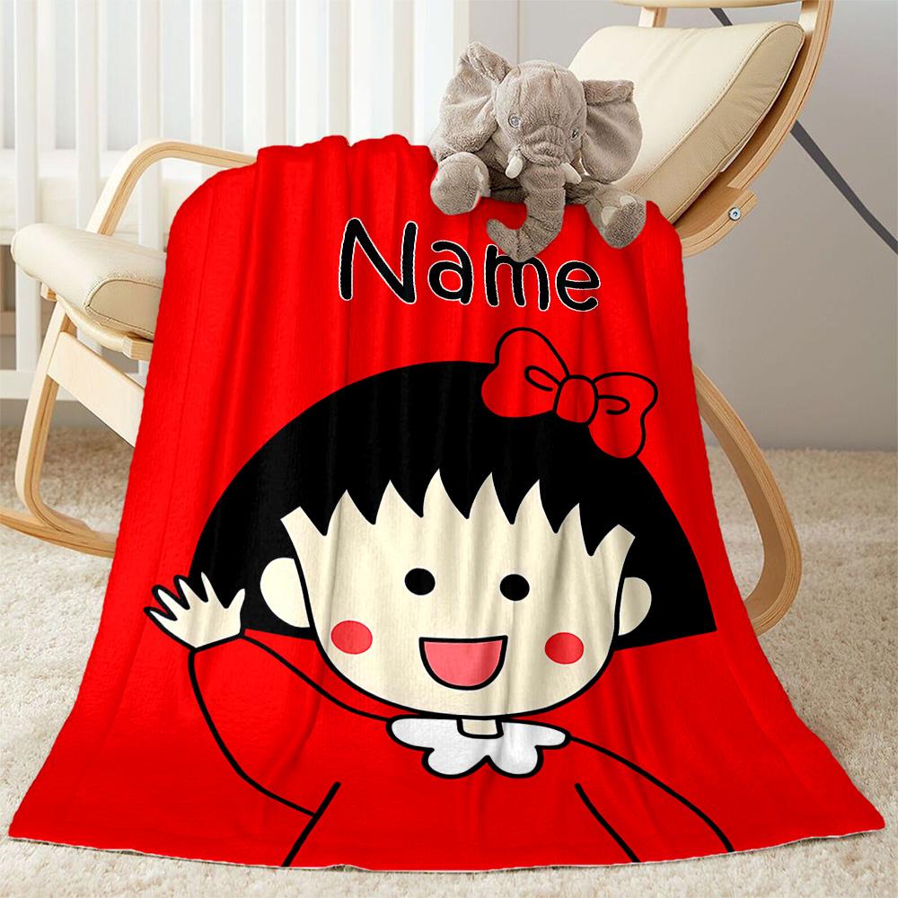 Chibi Character Card Blanket Soft & Cozy Suitable for Picnics Seaside Bed All-Season Use Warmthful Decor Best Holiday Gift for Friends Family