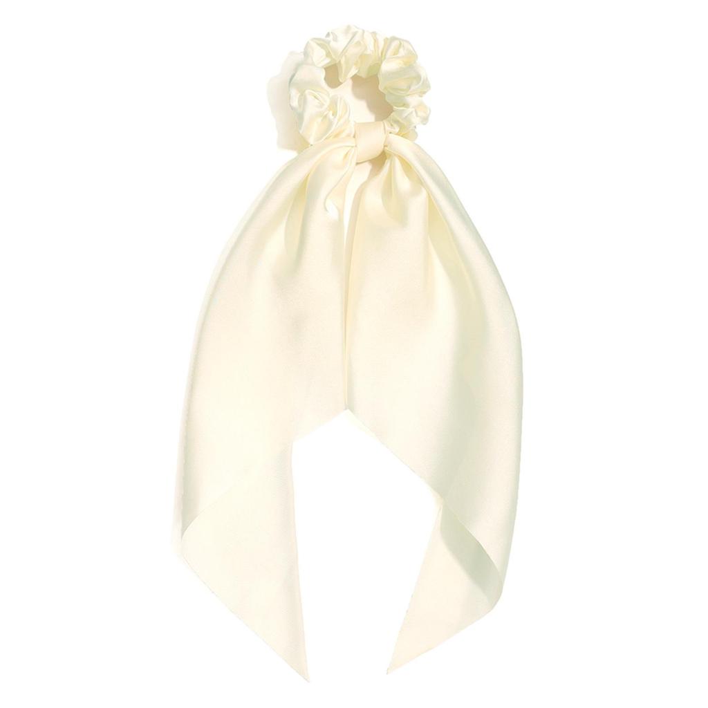 Spring Satin Knot Triangle Scarf: Solid Color Hair Accessory for Women & Girls