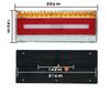 24V Full LED Baklys med Sekvensielle Blinklys for Lastebiler og Tippbiler Venstre og Høyre Liten Tilhenger Velkomstlys Blinklys Skiltlys Sidemarkeringslys