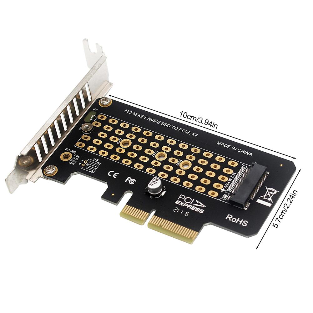 M.2 NVME To PCIe 3.0 X4 Adapter Up To 32Gbps PCI-E GEN4 for Desktop PC for 2280/2260/2242/2230 M.2 NVMe SSD