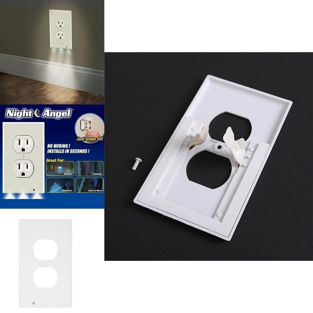 Vielseitige Steckdosenabdeckung mit LED-Nachtlichtsensor für sichere Nutzung