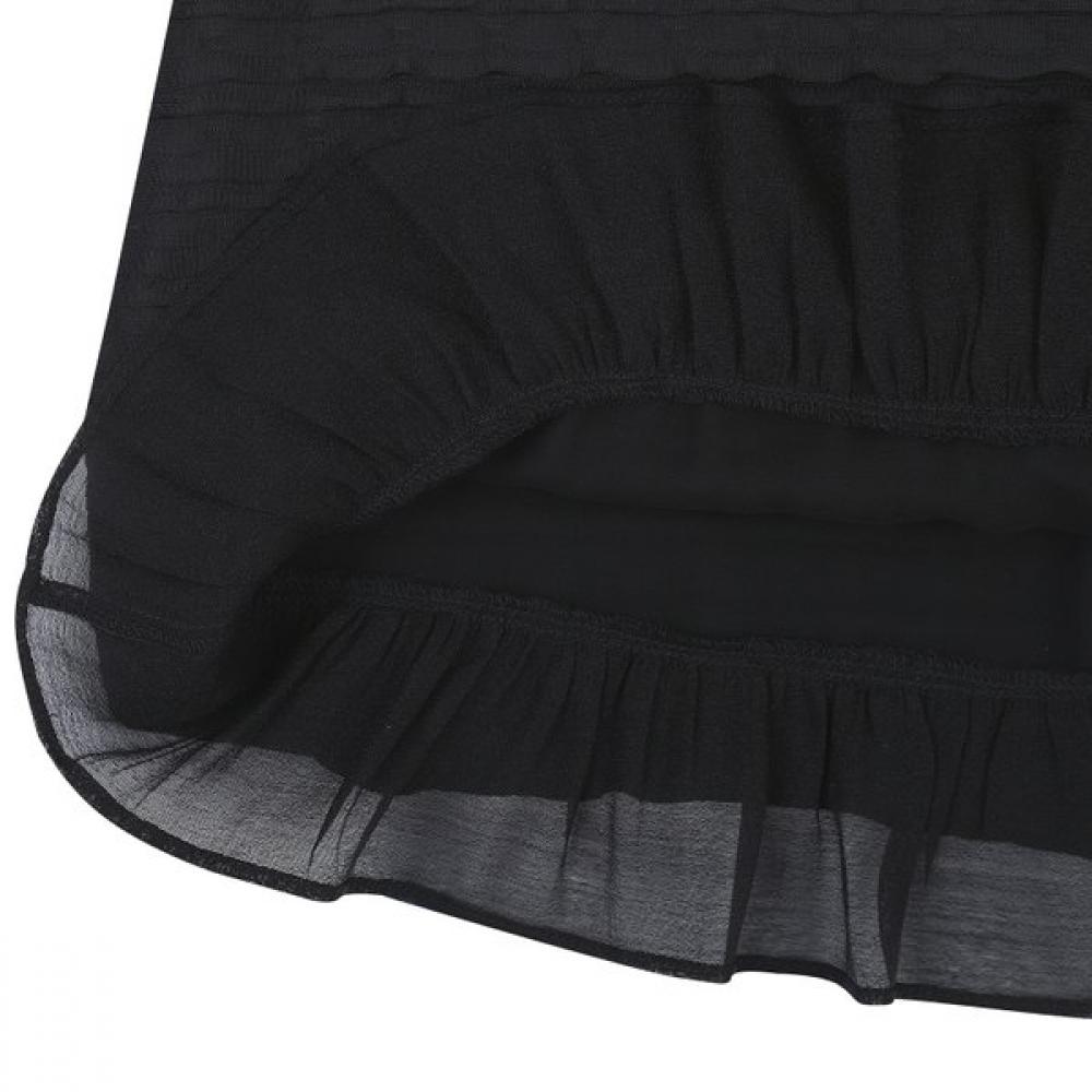 The Coffee Bean   Tea Leaf Black Lace Frill Dress Bz24op03bk