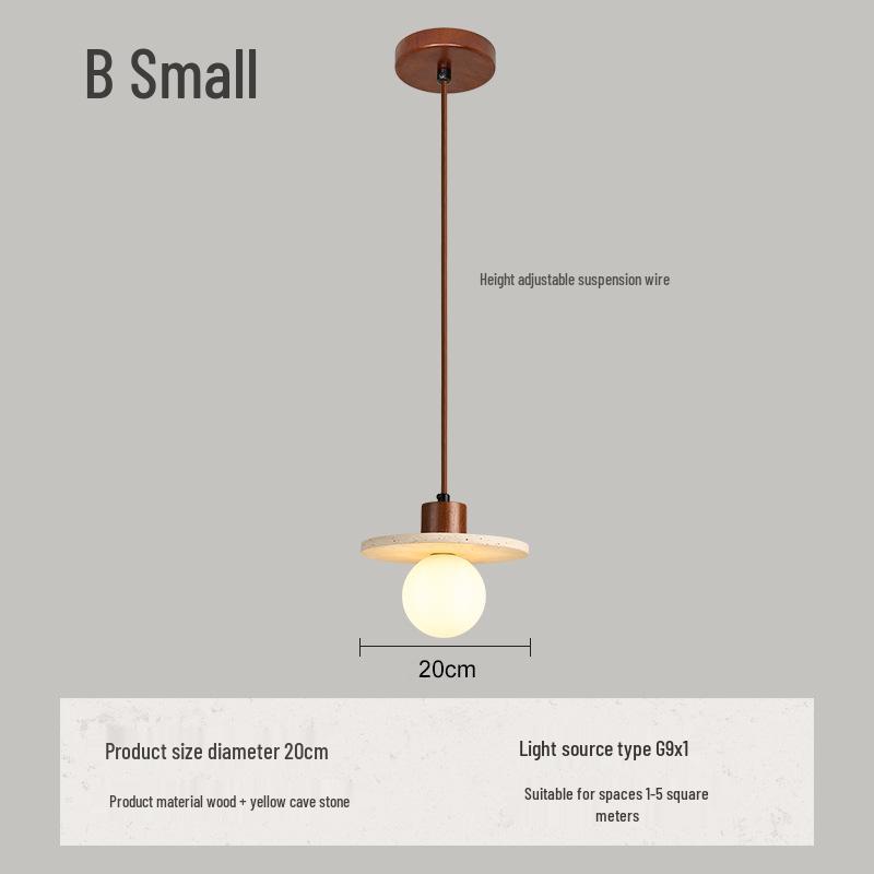 

Wabi-Sabi Style Cream Travertine Pendant Light for Hotel, B&B, or Living Room (2025 Edition) Without Light Source