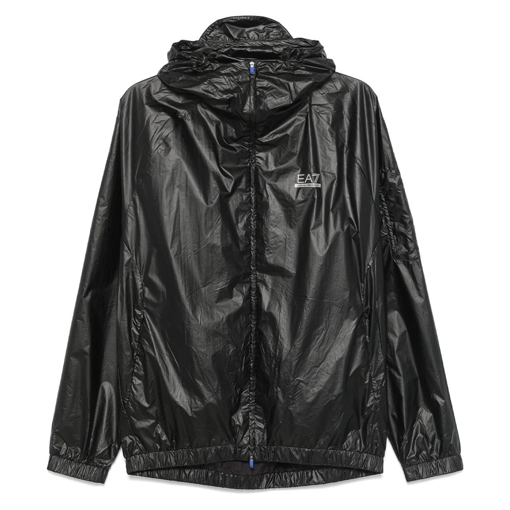

Emporio Armani EA7 FW24 Drawstring Hooded Zip-Up Long Sleeve Jacket Men jackets Black 6DPB35-PNHCZ-1771 M