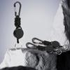 [VitalBloom] set of 2 reel keychain With carabiner multifunctional super lightweight Elastic reel type key reel stretch strap metal wire Fall