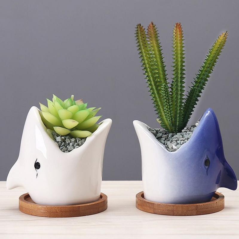 Cartoon Animals Flowerpot Succulents Ceramic Flower Pot Creative Garden Home Decoration Desktop Green PlantersSmall Bonsai Pots