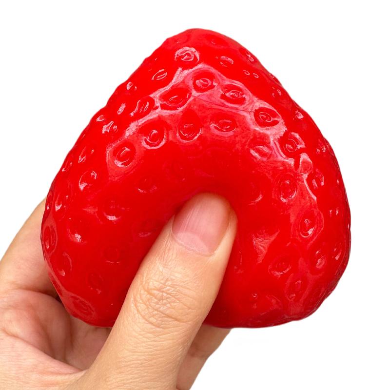 Cute Strawberry Squishy Fidget Toy Slow Rebound Stress Relief Toy Super Soft Fruit Squeeze Toy Relieve Anxiety Christmas Gift