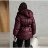 Solid Zipper Drawstring Puffer Jacket Quilted Water Resistant Loose Winter Warm Women Outerwear Daily Causal Coat