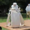 Water Bottle Holder Large Insulated Drawstring Pouch Water Bottle Carrier Bag with Strap for Outdoor Travel Camping Hiking