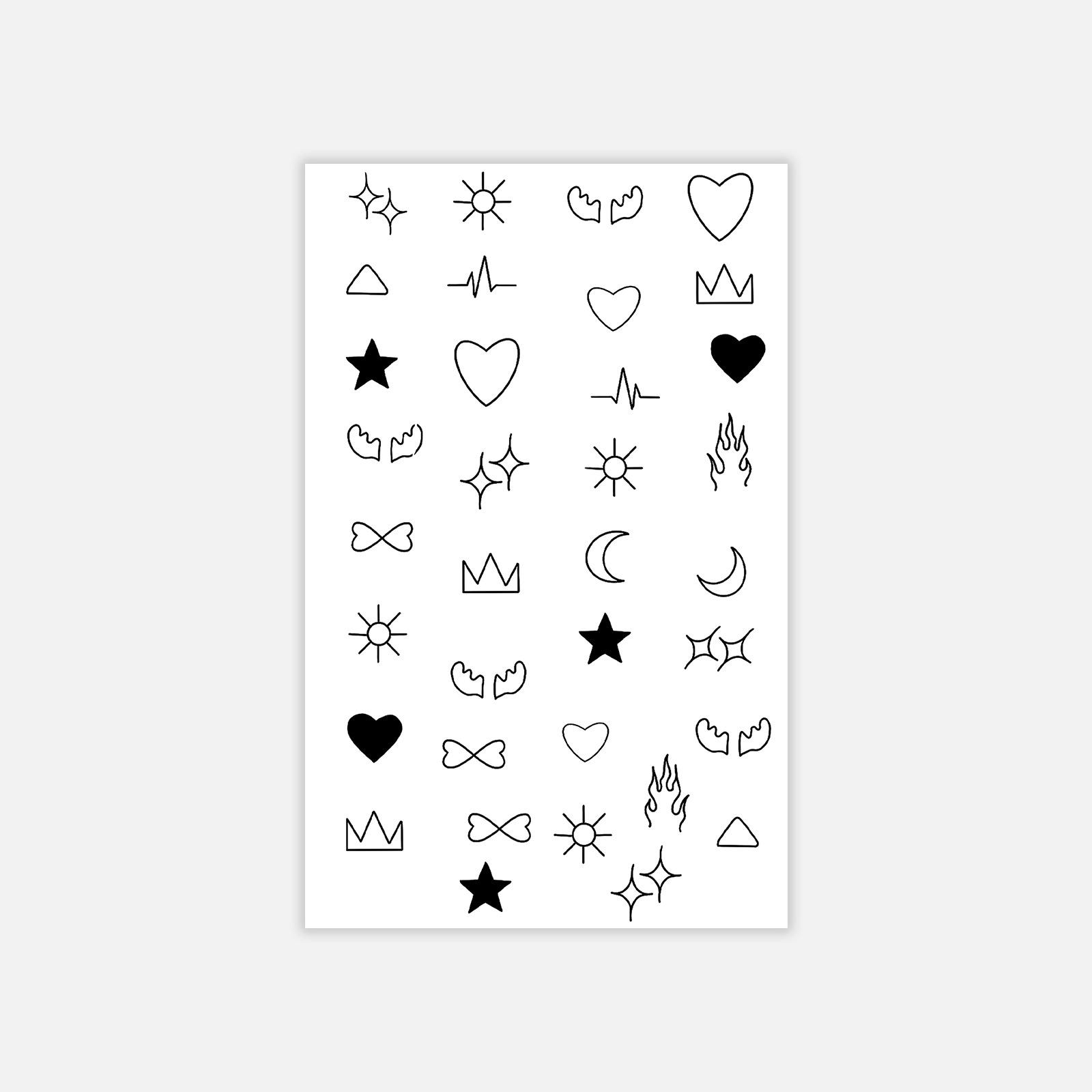 

Advanced Sense Small Fresh Simple Personality Small Picture, Finger Tattoo Sticker 12*19