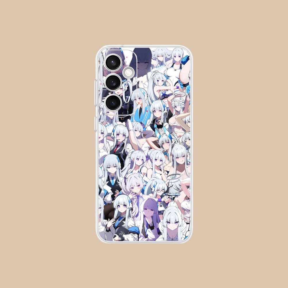 Blue Archive Ushio Noa Phone Case for Samsung Galaxy S25 S24 S23 S22 S21Plus FE Ultra Clear Colorful Cover Luxury Smartphone