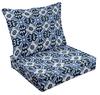 Vargottam Printed Outdoor Deep  Seat  Patio  Cushions Set 2pcs Seat Set All Weather Replacement