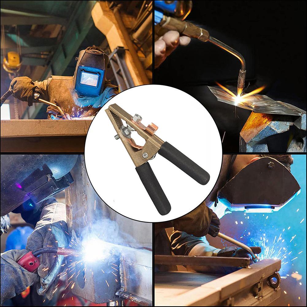 A-Shape Welding Pliers 300A Ground Clamp for High Current Grounding Compatible with Gas Shielded Argon Resistance Welding