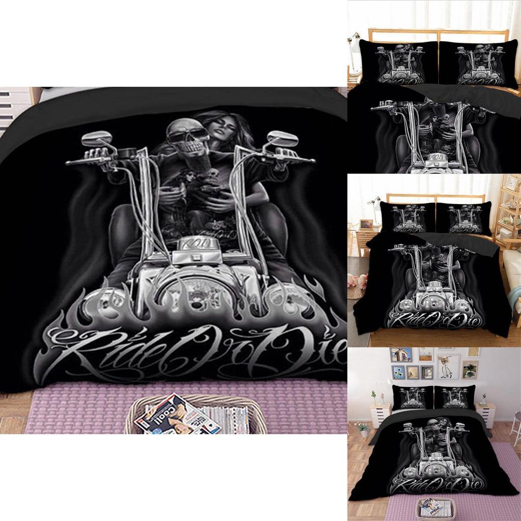 Premium Skull Duvet Set Quilt Cover Bedding In Luxury 3d Hd Print Design