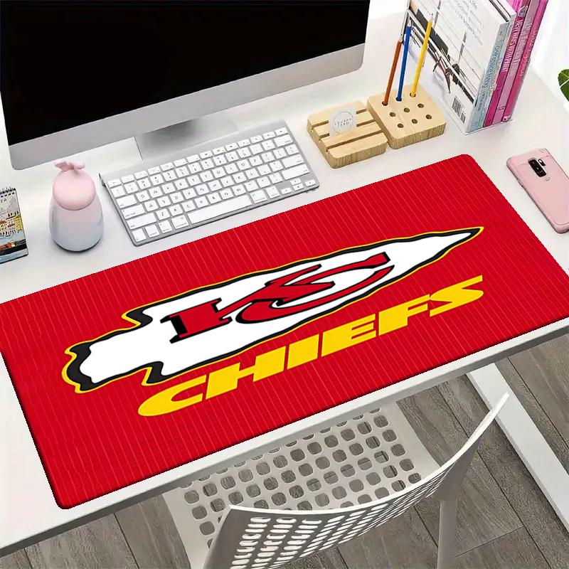 Kansas City Chiefs Thema Mauspads, Rutschfeste Gummiunterlage, Multifunktionales Büro- & Heimdekor, Perfekt zur Personalisierung des Arbeitsplatzes.