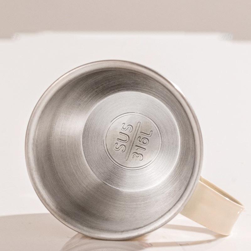 316 stainless steel open mouth small water cup Anti Scalding Milk Coffee Mug Cute Mini Drinking Thermos for Children fashion mug