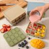 2PCS [1 Mold+1 Lid] 12 Grid Covered Ice Cube Mold, Flexible Mold, Suitable for Ice Cube Making, Ice Cream Making, Reusable