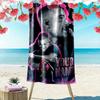 Name Custom Bieber Poster Print Beach Towel, Large Soft Quick Dry Towel for Beach Camping Swimming