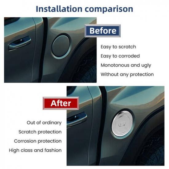 Chrome Fuel Tank Cap Cover for RAM 1500 TRX -2024 Gas Cap Trim Accessories