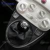 For Abarth 595/695/Fiat 500C 2012-2015 For Fiat 500 2008-2015 Soft Carbon Fiber Sticker LHD RHD Manual Auto AT/MT Car Gear Shift