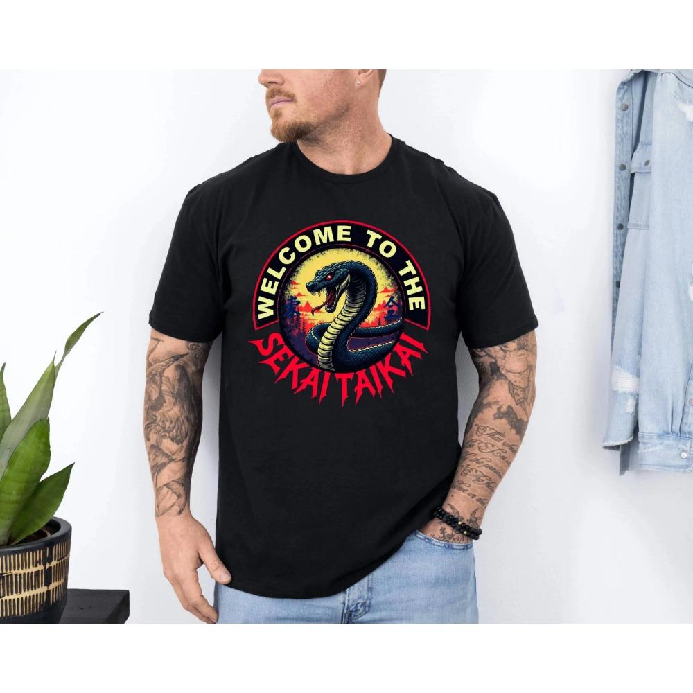 Cobra Kai Camisetas Nuevas Camiseta Ropa de Hombre Hombre Ropa de Diseño Nuevo en Tops y Camisetas Y2k Gráfico Algodón