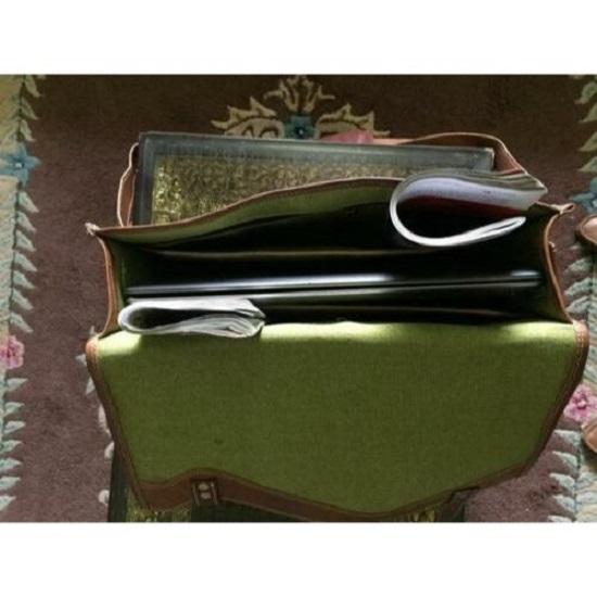 New 15" Large Brown Leather Messenger Satchel Shoulder Laptop Bag Briefcase