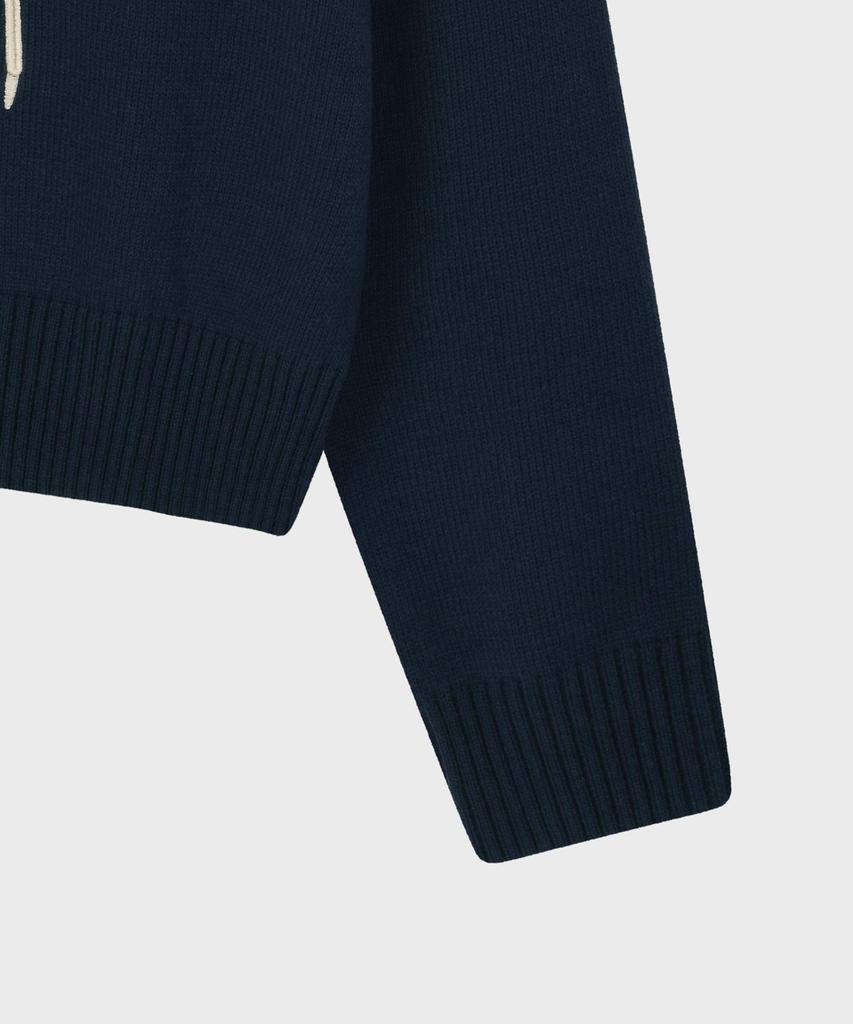 FALLETT Drawing Flower Knit Navy