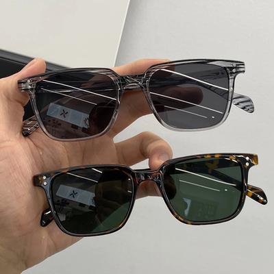 Lunettes de soleil Carrées Fashion Driver Homme Lunettes Vintage Homme Lunettes de Soleil Marque Design Miroir Rétro Uv400 Lunettes d'extérieur