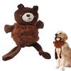 Pet Chew Toy Cartoon Animal Shape Interactive Tug-of-War Pet Toy with Pull-Out Cotton Rope Built-in Sound Bite-resistant Dog Squeaky Toy