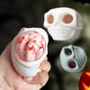 Halloween Prank Toy Soft Silicone Skull With Exploding Eyeballs And Worms Stress Relief Gadget Squeeze Skull Toys