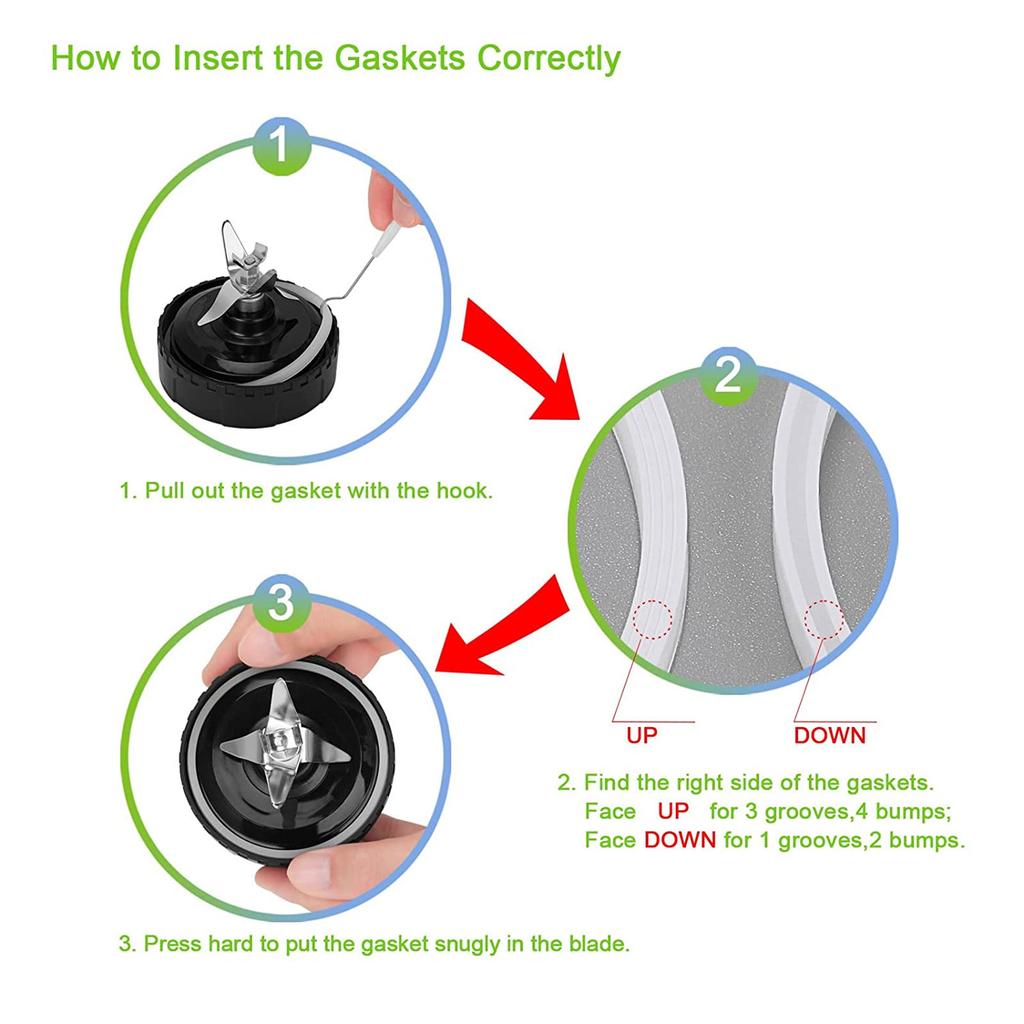 6 Pcs Rubber Blenders Protective Ring Leakproof White Gasket Sealing O Ring for Auto iQ Series Blenders Easy to Replace