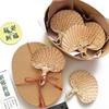 Natural Palm-Leaf Fan Handmade Straw Fan Artistic Rattan Fan  Summer