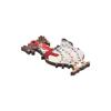 Wooden Scarf Chicken Hanging Pendant Funny Decorative Animal Hanging Pendant with Scarf Light String Decor for 5pcs