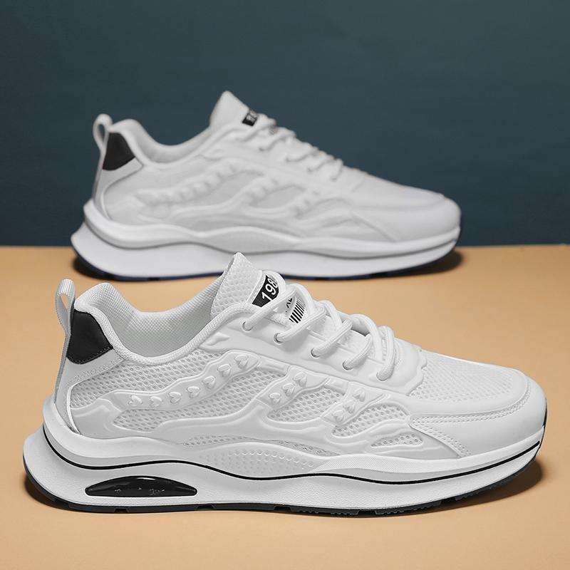 

Мужская обувь лето новая дышащая сетчатая обувь мужская национальный тренд персонализированные маленькие белые туфли платформа спортивная повседневная беговая обувь для папы 44