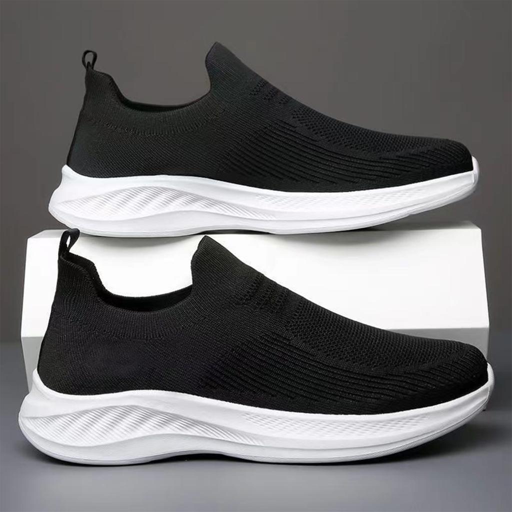Men's Summer Outdoor Breathable Casual Shoes Slip On Lightweight Flexible Sole Athletic Sneakers for Walking Running and Daily Use