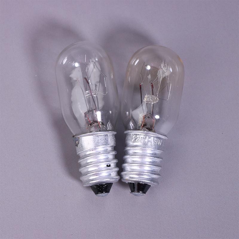 2 Pcs E14 15W High Temperature Resistant Refrigerator Bulb Microwave Oven Replacement Light Toaster/Steam Bulb Light