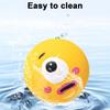 1 Piece Cute Big Eyed Design, Pet Rubber Grinding Teeth Cleaning Ball, Squeaking Dog Toy Ball, Interactive Training Pet Supplies