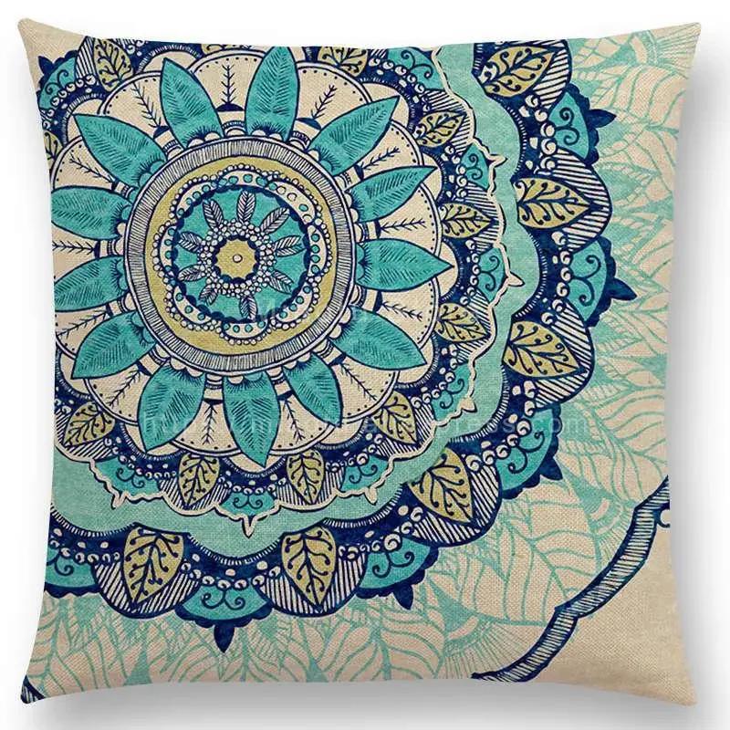Mandalas Druck Kissenbezug Boho Stil Blume Hoffnung Bunt Wahre Seele Leben Lachen Lieben Freigeist Traum Floral Kissenbezug