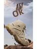 Men's Waterproof Non-Slip Lightweight Mid-Cut Hiking Shoes - All-Season, Breathable, and Wear-Resistant.