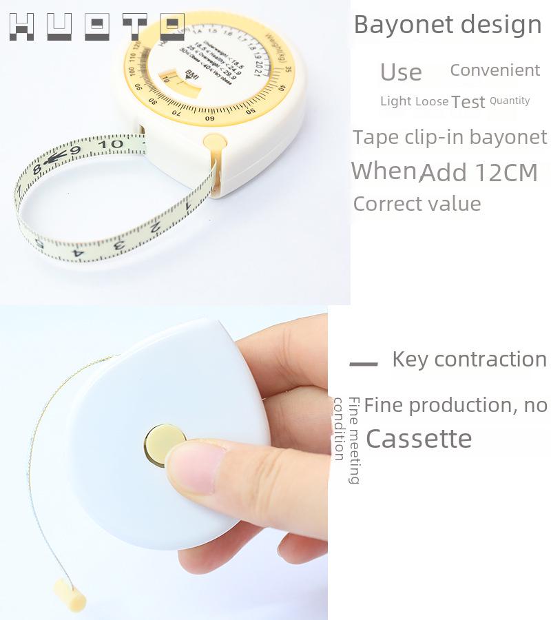 HUOTO 1.5M Ribbon Water Drop BMI Health Tape Measure