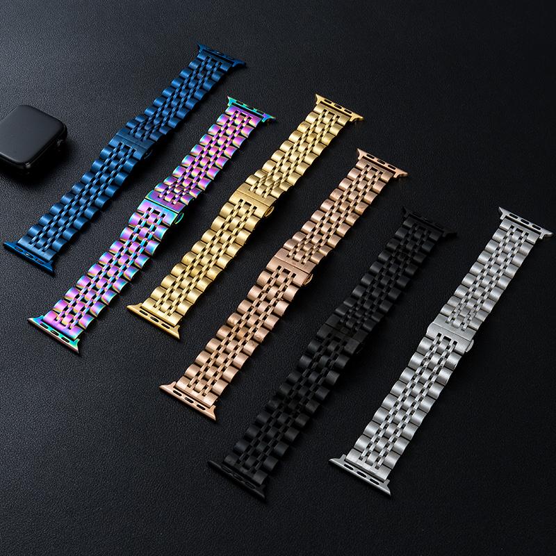 Stainless steel strap for apple watch Series 10 9 8 7 6 5 SE watchband iwatch 46mm 42mm 45mm 49mm solid metal Band Wristband