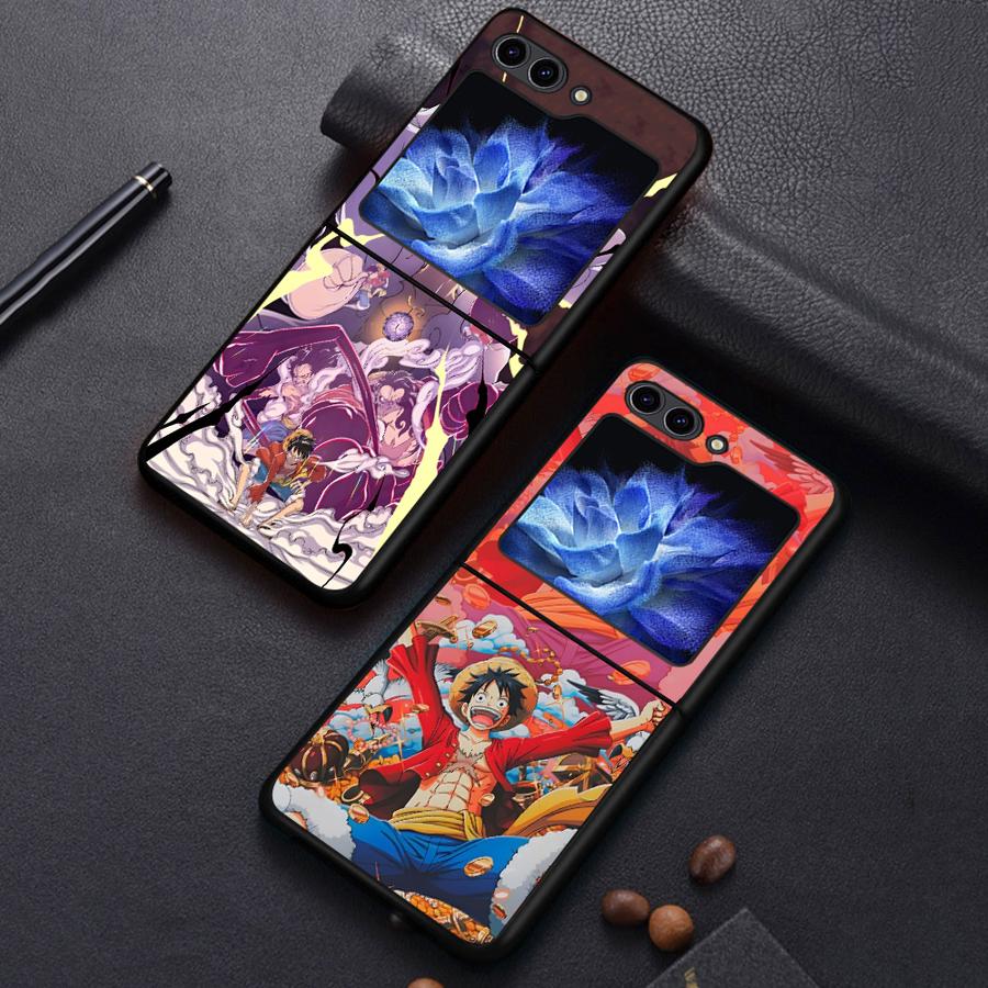 One Piece Cool Luffy Zoro Back Phone Cover Funda Case for Samsung Galaxy Flip3 Z Flip 7 6 5 4 3 Flip6 Flip4 Flip5 Flip7 FE